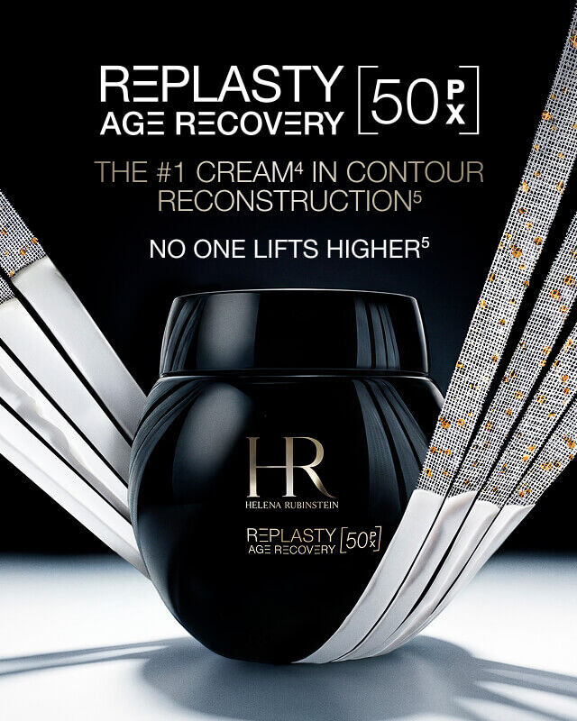 Helena Rubinstein Replasty Age Recovery Night-cremepot met details over de Pro-Xylane™-formule.