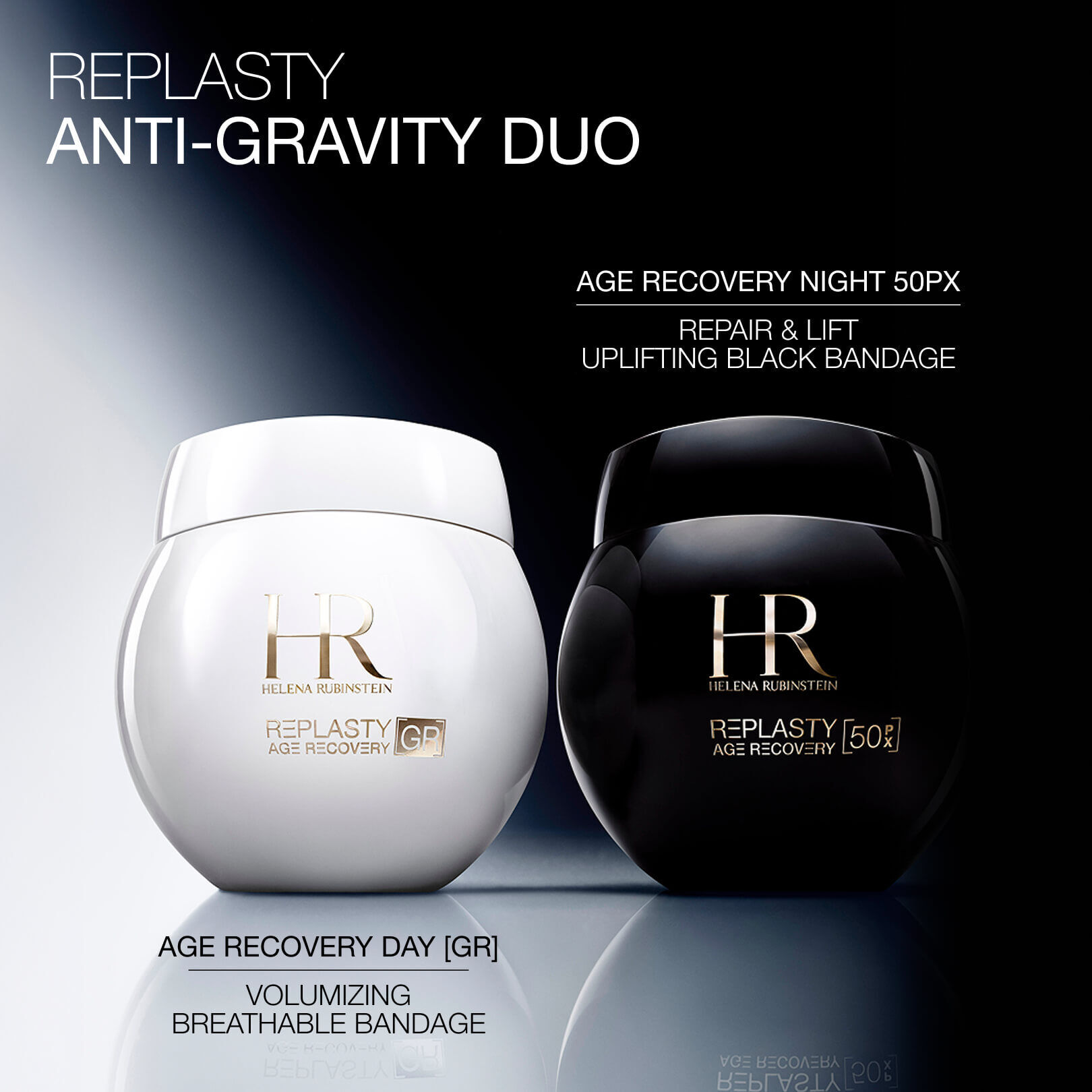 Helena Rubinstein REPLASTY Anti-Gravity Duo: Age Recovery Day [GR] en Night 50PX cremes.